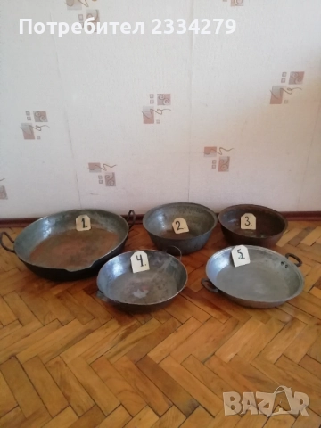 Медни тави и легени ,стари ръчно изковани , снимка 2 - Антикварни и старинни предмети - 42394599
