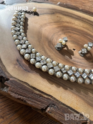 Невероятно красиви🥰 Купих я за огърлица, но се оказа, че е декорация за коса ♥️ Перли, кристали, ме, снимка 6 - Бижутерийни комплекти - 52634716
