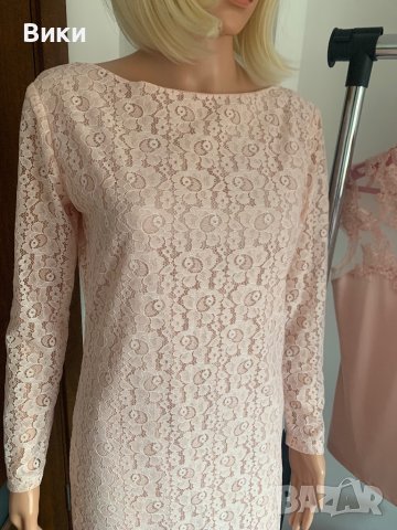 Розово рокля от дантела, снимка 12 - Рокли - 40914436