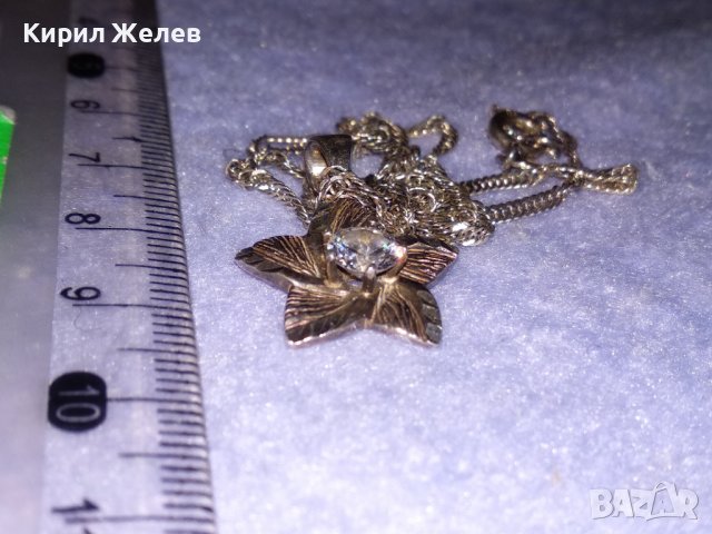 ИЗЯЩНО СРЕБЪРНО КОЛИЕ с ФЛОРАЛЕН СРЕБЪРЕН МЕДАЛЬОН СРЕБРО 925 с ЦИРКОН с БРИЛЯНТЕН ФАСЕТ 34381, снимка 15 - Колиета, медальони, синджири - 39471219