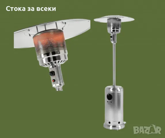 Външен газов отоплител, 13kW, гъба, инокс, снимка 4 - Отоплителни печки - 47361717
