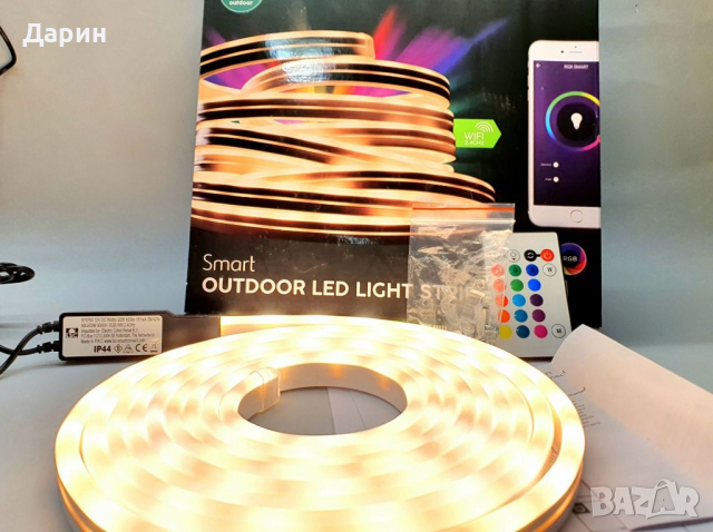 Lsc Smart RGB LED лента 5м,Външен/вътрешен монтаж/димируема/app контрол Lsc Smart Connect, снимка 2 - Лед осветление - 36242263