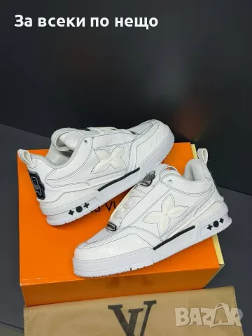 Louis Vuitton Мъжки Маратонки👟Мъжки Спортни Обувки Луис Витон - Бели Или Черни Код E124, снимка 12 - Маратонки - 55798536