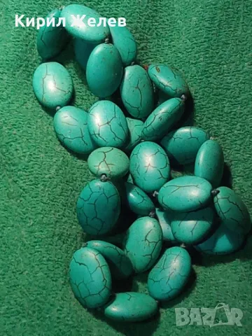 ШАРМАТЕН ТЮРКОАЗЕН РЕТРО АР ДЕКО СТИЛ ГЕРДАН КОЛИЕ 47274, снимка 11 - Колиета, медальони, синджири - 47309092