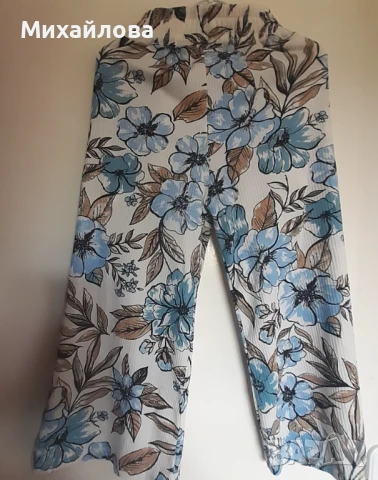 Летен панталон на цветя, снимка 3 - Детски панталони и дънки - 50689130