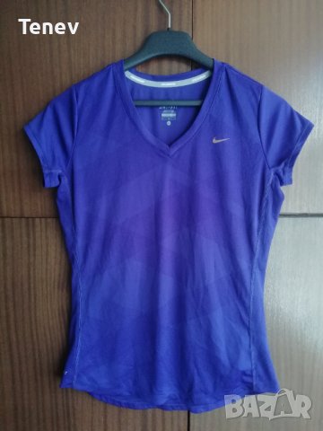 Nike Running Dri-Fit оригинална дамска лилава тениска фланелка размер М , снимка 1 - Тениски - 41628650