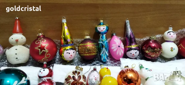 Стари стъклени новогодишни играчки, снимка 8 - Антикварни и старинни предмети - 34950383