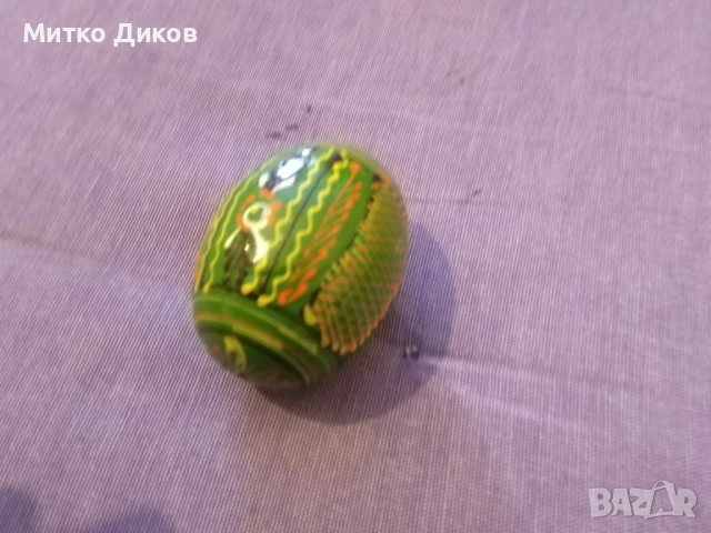 Дървено велкденско яйце ръчно рисувано ново