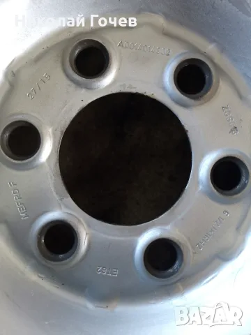 Комплект 4 бр. стоманени джанти 16" за Mercedes Sprinter / VW Crafter (6 1/2Jx16H2 ET62), снимка 2 - Гуми и джанти - 56211812
