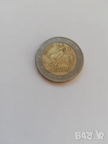 2 евро Гърция-2002 г. с грешка, снимка 2 - Нумизматика и бонистика - 46648838