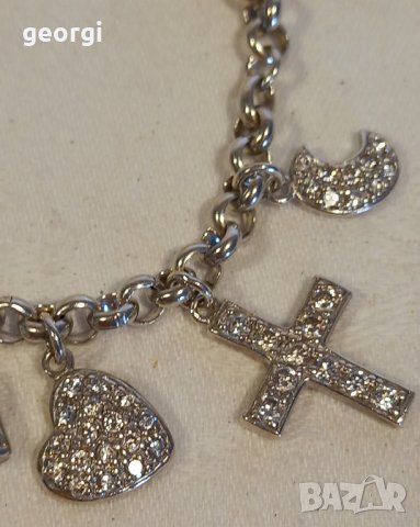 сребърна гривна с талисманчета , снимка 6 - Гривни - 44241822