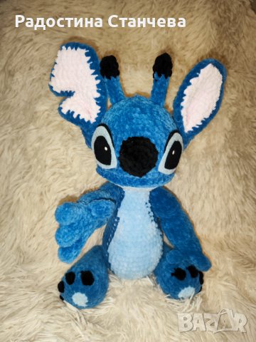 Стич - плюшен, ръчно изработен , снимка 2 - Плюшени играчки - 42682436