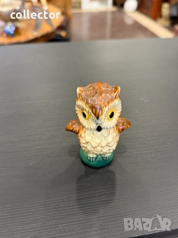 Миниатюрна порцеланова фигура на бухал - Goebel. №7887, снимка 5 - Колекции - 53619350