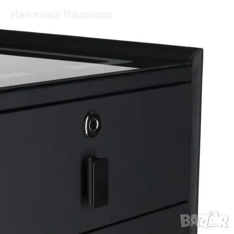 Черно смарт нощно шкафче с пръстов отпечатък. , снимка 6 - Шкафове - 56319027
