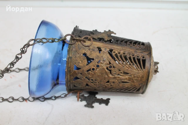 Старо бронзово кандило, снимка 4 - Антикварни и старинни предмети - 50448005