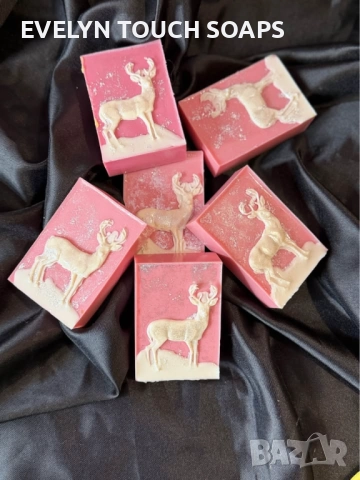 Коледен сапун със аромат захарно бастунче🍭🍭🍭, снимка 5 - Козметика за тяло - 52807202