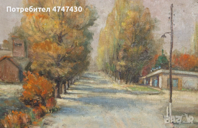 Коста Греков, градски пейзаж  маслени бои, снимка 4 - Картини - 53644029