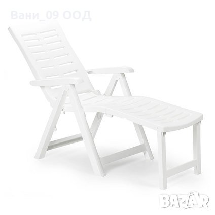 Сгъваем шезлонг за плажа или градината, снимка 2 - Градински мебели, декорация  - 36475997