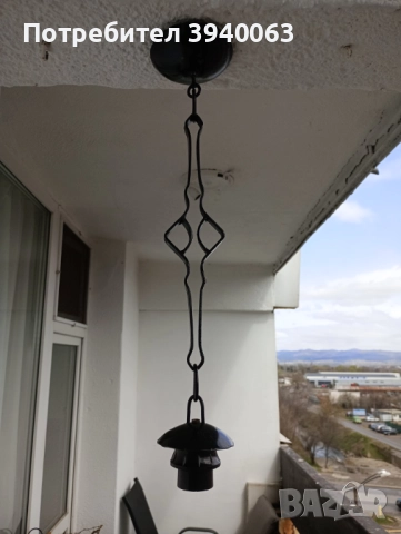 Стар полилей от ковано желязо еденичен колекция, снимка 10 - Лампи за таван - 43952225