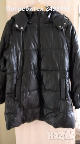 Дамско зимно яке с топла подплата, Размер M /Черен цвят/