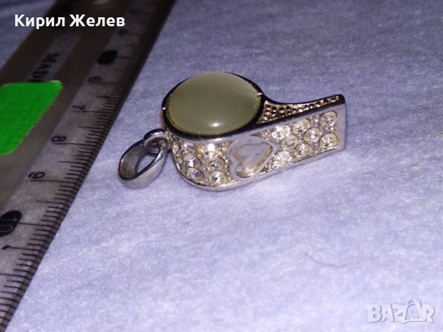 ФИГУРАЛЕН ФЕШЪН-АРТ МЕДАЛЬОН с БЯЛА ПОЗЛАТА и ПОЛИРАН ЛУНЕН КАМЪК и ИСКРЯЩИ ФАСЕТ КРИСТАЛИ 71221, снимка 14 - Колиета, медальони, синджири - 41622873