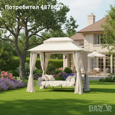 Луксозна градинска шатра с люлка и функция сън за пълен релакс, снимка 10 - Градински мебели, декорация  - 56060644