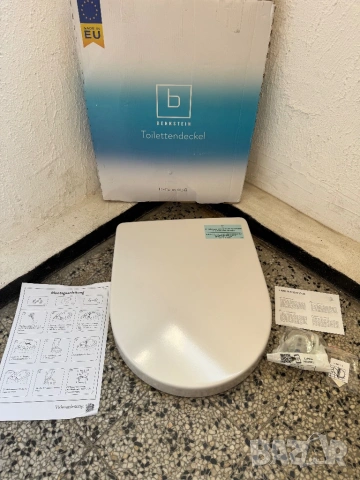 Тоалетна Седалка с Капак Benkstein 113568 – Универсална Бяла WC Седалка с Плавно Затваря, D-форма!, снимка 2 - Други стоки за дома - 53697029