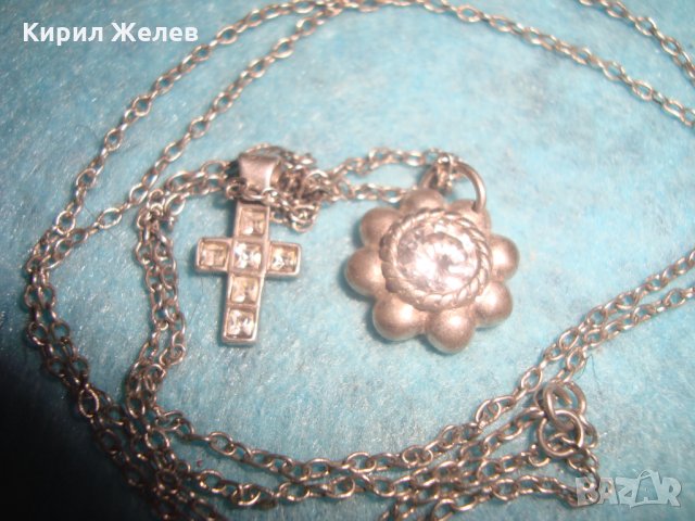 СРЕБЪРНО КРЪСТЧЕ и МЕДАЛЬОН с ЦИРКОНИ и СРЕБЪРНА ВЕРИЖКА СРЕБРО 925 ФИНО БИЖУ КОЛИЕ 25905, снимка 14 - Колиета, медальони, синджири - 35719226