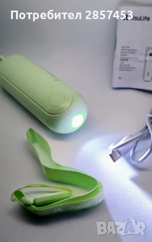 JISULIFE Life8 F8 3-в-1 мини вентилатор – power bank + фенерче, снимка 4 - Друга електроника - 56043578