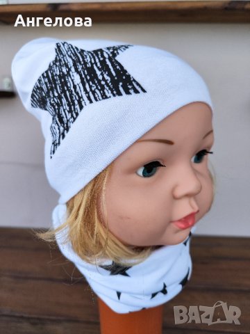 Комплект шапка и шал, снимка 6 - Бебешки шапки - 42361903