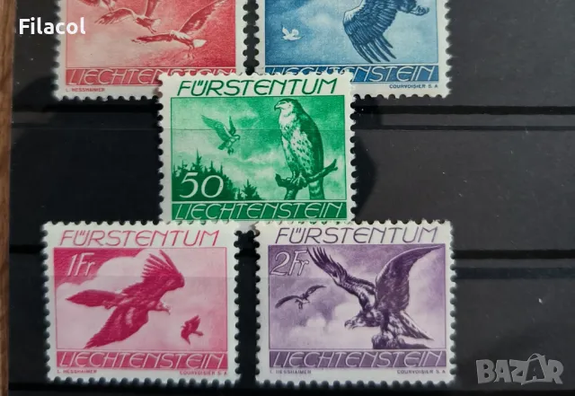 Лихтенщайн 1939 г. Фауна Птици, пълна серия MNH, снимка 6 - Филателия - 50163190