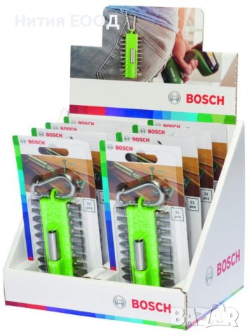 Bosch Комплект накрайници и магнитен държач с карабинер 21 части, 2607012000, снимка 6 - Отвертки - 38829804