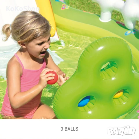 Детски басейн с пързалка и пръскалка-290х180х104 см./басейн с пързалка, снимка 5 - Надуваеми играчки - 50771578