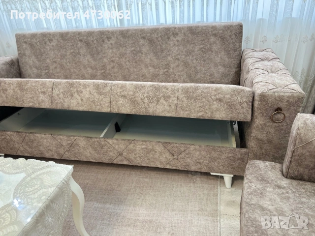 Комплект дивани 3+3+1+1 | Функция сън + ракла | Отлично състояние, снимка 7 - Дивани и мека мебел - 53382679