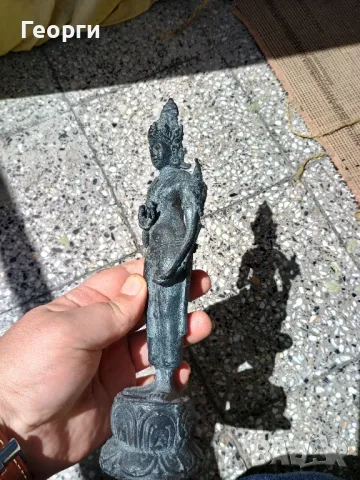 Стара бронзова статуетка-12, снимка 13 - Антикварни и старинни предмети - 50127107