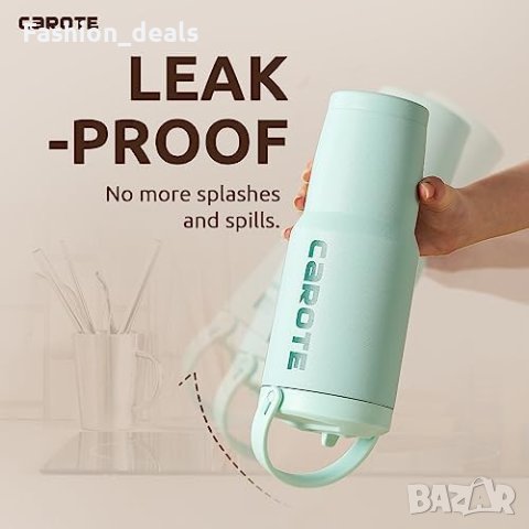 Нова Бутилка за вода CAROTE от неръждаема стомана с вакуумна изолация, снимка 3 - Други - 41927344