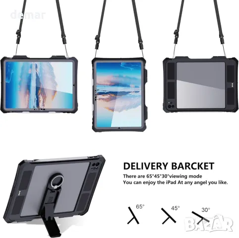 Калъф ShellBox Водоустойчив, удароустойчив за iPad Pro 11 инча 2024, снимка 4 - Таблети - 47280847