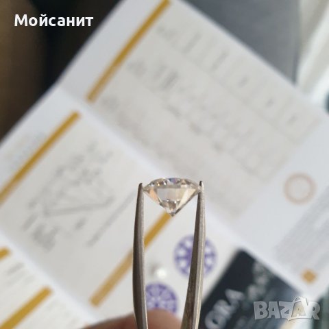 Диамант мойсанит 1.00 карат 6.5мм, снимка 9 - Други - 40052799