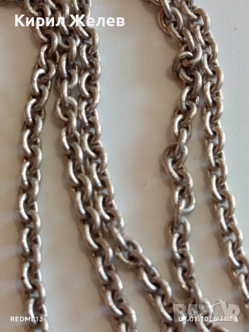 Класически изчистен дизайн сребърно синджирче нежно финно елегантно 27318, снимка 3 - Колиета, медальони, синджири - 52961828