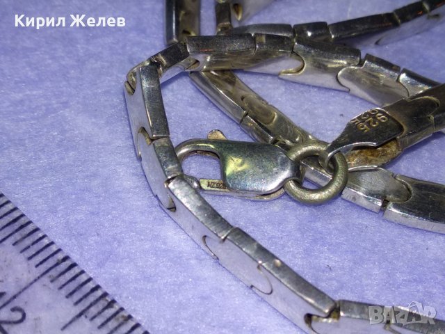 ПРЕКРАСЕН СРЕБЪРЕН ЛАНЕЦ СРЕБРО MZ 925 сДЕБЕЛО ПОКРИТИЕ от БЯЛО ЗЛАТО Ръчно БУТИКОВО ИЗДЕЛИЕ 39918, снимка 10 - Колиета, медальони, синджири - 42657187