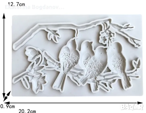 Силиконов молд, форма, калъп птици., снимка 2 - Форми - 48632886