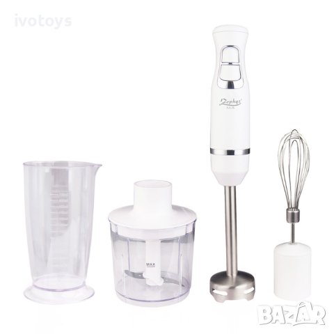 Пасатор, чопър и бъркалка 3в1 ZEPHYR ZP 1112 XSC, 800W, 2 скорости, Купа 700 мл, Бял, снимка 1