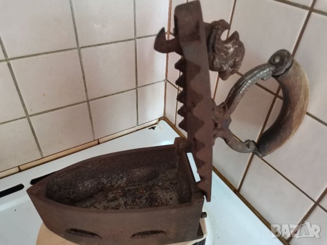 Ретро ютия на жар, снимка 3 - Антикварни и старинни предмети - 40755027