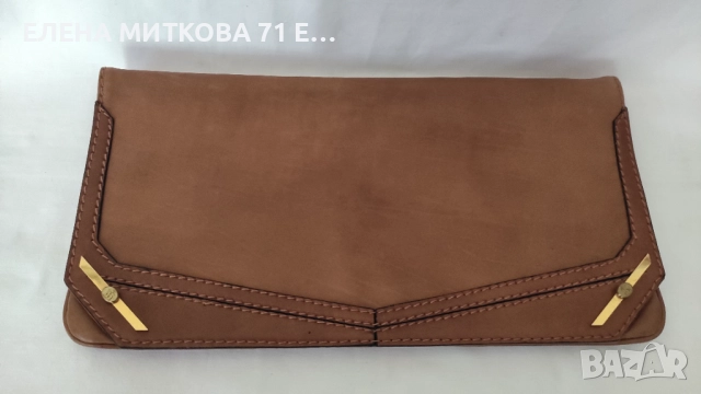 Елегантна чанта от мека лицева естествена кожа в кафяв цвят, снимка 7 - Чанти - 51638848