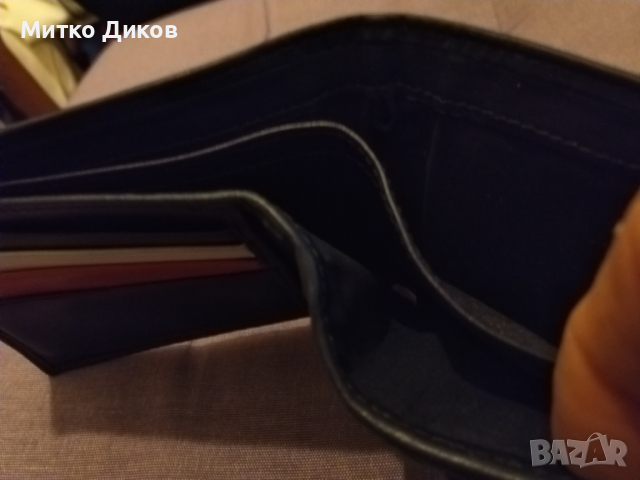  Tommy Hilfiger оригинален марков портфейл естестсвена кожа телешки бокс 120х95мм, снимка 8 - Портфейли, портмонета - 44718460