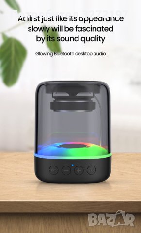 Преносим Bluetooth 5.0 високоговорител,RGB светлини,HD звук, снимка 3 - Bluetooth тонколони - 41772811