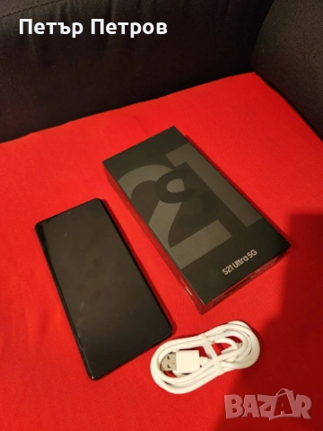 Samsung Galaxy S21 Ultra 5G 12GB RAM 128GB Phantom Black-Неразличим от нов!-комплект!, снимка 5 - Samsung - 53695453