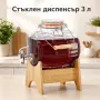 Диспенсър 3 л с бамбукова стойка и кранче, снимка 2