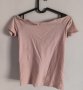 Розова блуза с дантела и голи рамене H&M, снимка 1 - Тениски - 42065596