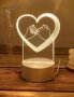 Лед нощна лампа сърце за подарък , снимка 5
